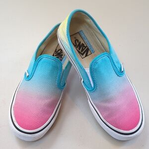 Vans, Ultracush, Pastel Ombre Slip-on Sneakers. Sz 7